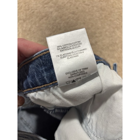 Silver Jeans Skirt Women's 10 Blue Frisco Pencil Distressed‎ Denim - Picture 7 of 10